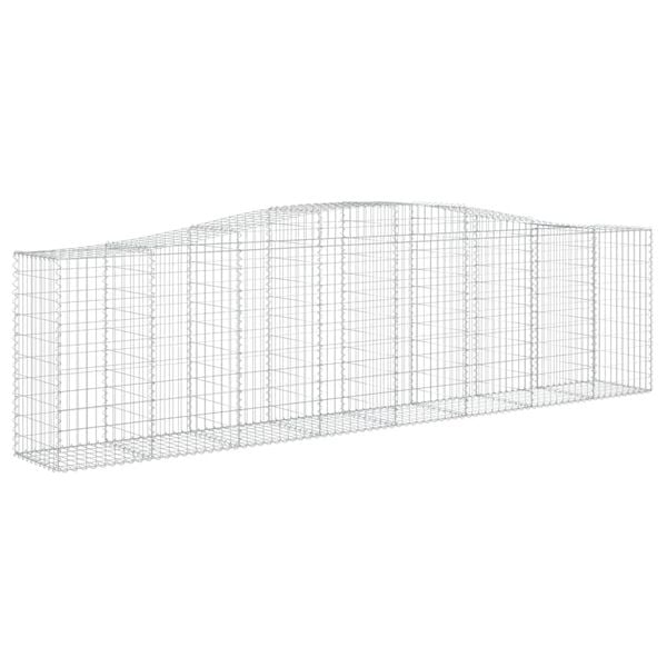 vidaXL Coșuri gabion arcuite 2 buc, 400x50x100/120 cm fier galvanizat