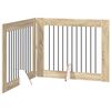 vidaXL Poartă pentru c&acirc;ini pliabilă cu suporturi 2 pcs Stejar Sonoma