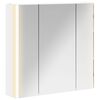 vidaXL Dulap cu oglindă pentru baie Alb 63,5 x 15,5 x 60,5 cm