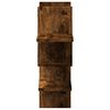 vidaXL Raft perete, stejar fumuriu, 124,5x18x60,5 cm, lemn prelucrat