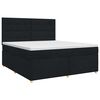 vidaXL Pat boxspring cu saltea Negru 140 x 200 cm Țesătură