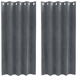 vidaXL Perdele opace 2 buc. Gri deschis 140 x 175 cm Catifea