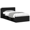vidaXL Cadru de pat cu depozitare Negru 90 x 190 cm Lemn prelucrat