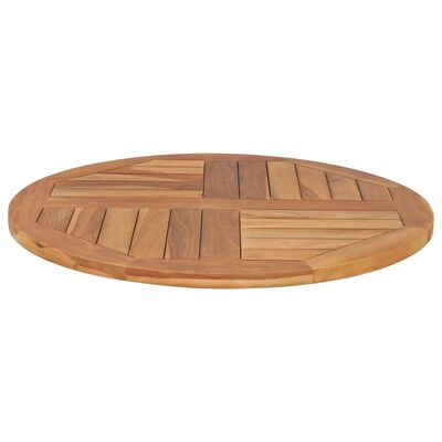 vidaXL Blat de masă rotund, 70 cm, lemn masiv de tec, 2,5 cm