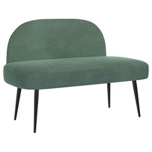 vidaXL Bancă tapițată cu spătar verde-albăstriu 110 x 60 x 76 cm
