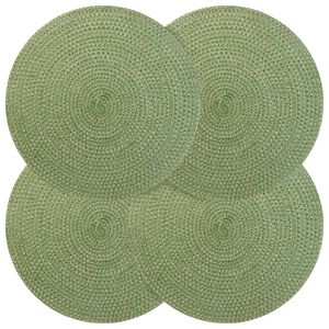 vidaXL Placemeti din iută 4 buc. Verde măsliniu 100% iută Tossa