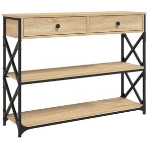 vidaXL Măsuță consolă, stejar sonoma, 100x28x75 cm, lemn prelucrat