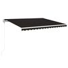 vidaXL Copertină automată cu LED & senzor v&acirc;nt, antracit, 450x350 cm