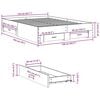 vidaXL Cadru de pat cu sertare, gri sonoma, 135x190 cm, lemn prelucrat