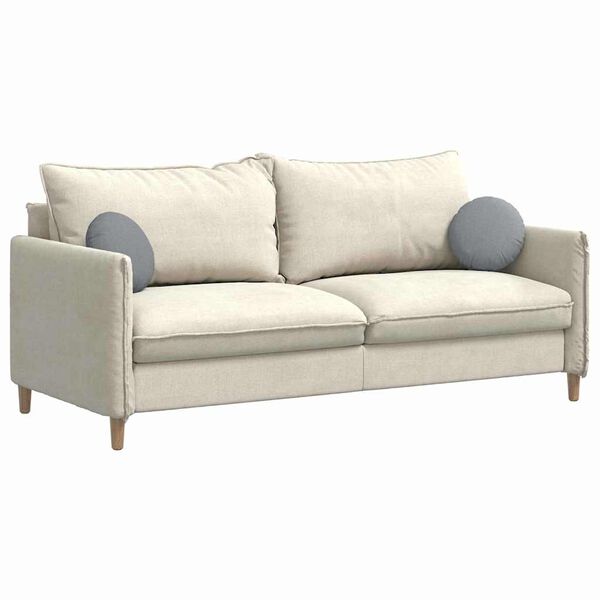 vidaXL Perne de Șezut 2 pcs Gri deschis Ø30 x 13 cm țesătură