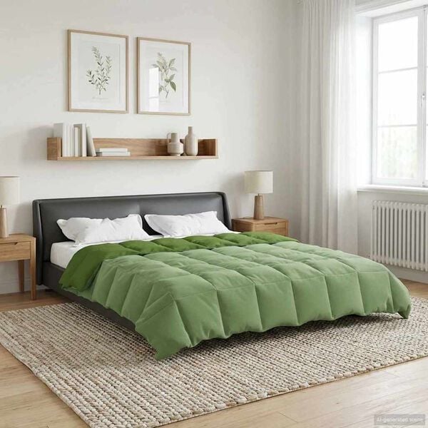 vidaXL Duvet complet pe tot parcursul anului Patos Verde 240 x 260 cm