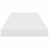 vidaXL Raft de perete suspendat, alb extralucios, 60x23,5x3,8 cm, MDF