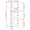 vidaXL Șifonier &Icirc;nalt Alb 40 x 33,5 x 110 cm Lemn de mango solid