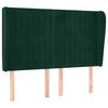 vidaXL Tăblie pat cu aripioare verde &icirc;nchis 147x23x118/128 cm catifea
