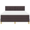 vidaXL Pat cu arcuri cu saltea Maro închis 160 x 200 cm țesătură