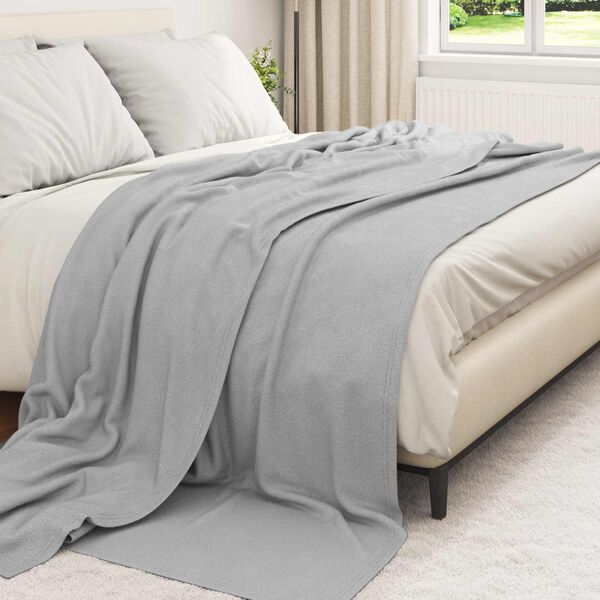 vidaXL Pătura de aruncat Gri 270 x 240 cm Molton