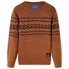 vidaXL Pulover pentru copii tricotat, coniac, 92