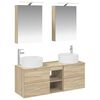 vidaXL Set de mobilier pentru baie 5 pcs Stejar Sonoma