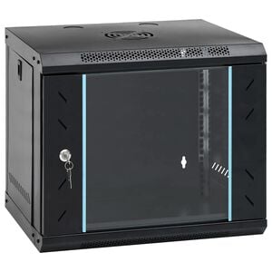 vidaXL Dulap de rețea cu depozitare Negru 53 x 45 x 45 cm Oțel