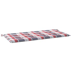 vidaXL Pernă bancă de grădină, roșu carouri, 100x50x3cm, textil Oxford