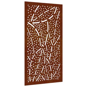 vidaXL Decor perete de grădină 105x55 cm design frunze oțel Corten
