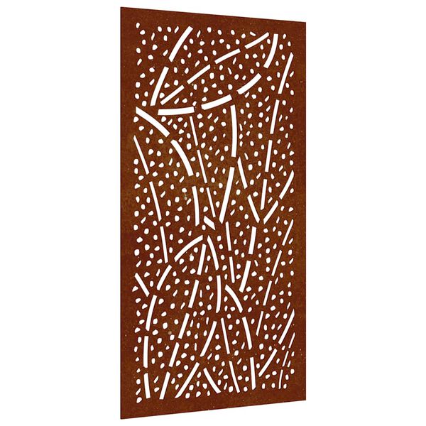 vidaXL Decor perete de grădină 105x55 cm design frunze oțel Corten