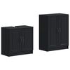 vidaXL Set de dulapuri pentru baie, 2 piese UTRECHT Negru