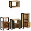 vidaXL Set de mobilier pentru baie 4 pcs Maro Lemn de mango solid