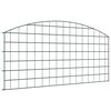 vidaXL Set gard pentru iaz 5 buc. 100 x 50 cm Oțel Verde