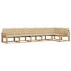 vidaXL Set de canapele de exterior cu pernă 6 pcs Alb și Bej