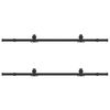 vidaXL Set feronerie pentru uși glisante, negru, 366 cm, oțel