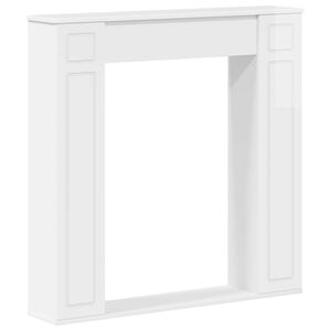 vidaXL Cadru pentru șemineu Alb foarte lucios 100 x 20 x 100 cm