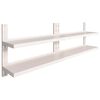 vidaXL Rafturi suspendate 2 niveluri 2 buc. 240x30 cm oțel inoxidabil
