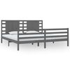 vidaXL Cadru de pat, gri , 200x200 cm, lemn masiv de pin