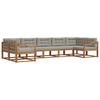 vidaXL Set de canapele de exterior 7 buc. Gri natural și deschis