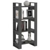 vidaXL Bibliotecă/Separator cameră,gri, 60x35x125 cm, lemn masiv pin