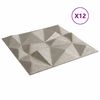 vidaXL Panouri de perete 12 pcs Beton Diamond 50 x 50 cm Spumă XPS