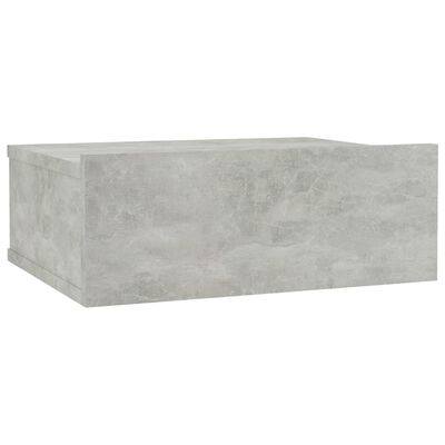 vidaXL Noptieră suspendată, gri beton, 40x30x15 cm, PAL