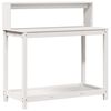 vidaXL Masă de plantare cu rafturi alb 108x50x109,5 cm lemn masiv pin