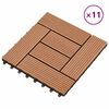 vidaXL Plăci pentru Deck 11 pcs Maro 30 x 30 cm Lemn compozit
