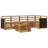 vidaXL Set canapea sectională 5 pcs natural Lemn Solid de Acacia