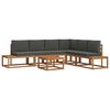 vidaXL 7 buc. Set de canapele de exterior Natural și Antracit