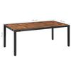 vidaXL Set mobilier de exterior, 9 piese negru, poliratan, lemn acacia