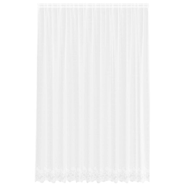 vidaXL Cortină din Dantelă cu perdele Alb 280 x 300 cm Poliester