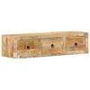 vidaXL Dulap TV montat pe perete 100x32x25 cm lemn masiv Mango brut