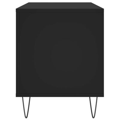 vidaXL Comodă discuri, negru, 100x38x48 cm, lemn prelucrat