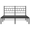 vidaXL Cadru de pat metalic cu tăblie, negru, 120x200 cm