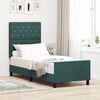 vidaXL Pat cu arcuri cu headboard Verde &icirc;nchis 80 x 200 cm Catifea