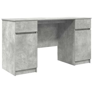 vidaXL Birou Gri beton Lemn prelucrat 140 x 49 x 76 cm