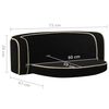 vidaXL Canapea pliabilă de c&acirc;ini negru 73x67x26 cm pernă pluș lavabilă